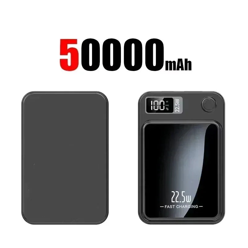 VIVO 500000mAh Magnetic Power Bank PD22.5W Wireless Fast Charging Large Capacity External Battery For iPhone Huawei Samsung