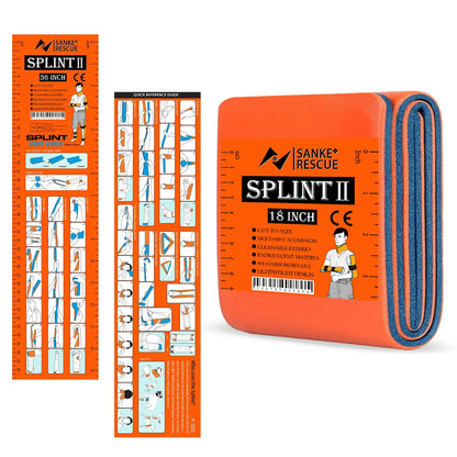 First Aid Splint 18-36" X 4.3"  Green-Gray Orange-Blue  Keep Bones in Position