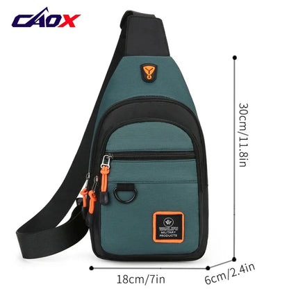 Fashion Men's Chest Bag Handbag Lightweight Oxford Fabric Crossbody Shoulder Bag Stylish Casual Men's Waist Packs Male Chest Bag