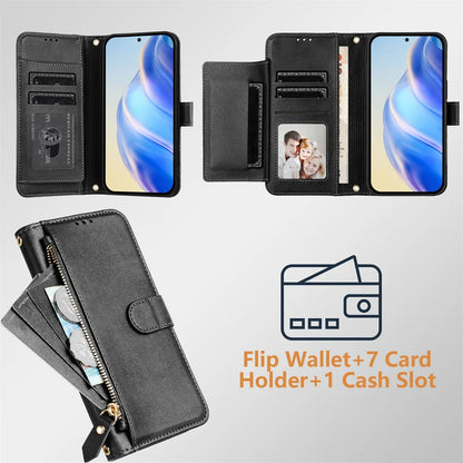 Zipper Leather Phone Wallet Case Book For Samsung Galaxy M62 M56 M55 M54 M53 M52 M36 M35 M34 M33 M32 M15 M12 F16 F06 Flip Cover