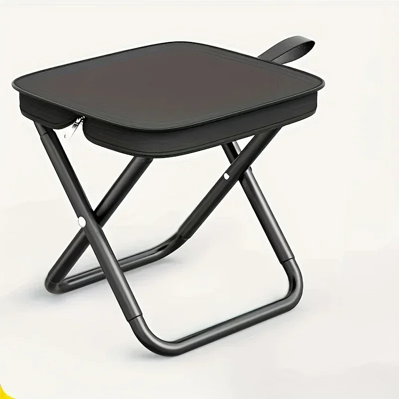 Portable Folding Camping Stool With Handle And Zipper Seat - Urbizia