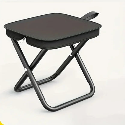 Portable Folding Camping Stool With Handle And Zipper Seat - Urbizia