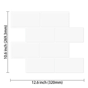 10 Sheets Big Tiles Peel and Stick Wall Stickers Brick Vinyl Wallpaper Waterproof Kitchen Bathroom Backsplash Home Decor - Urbizia