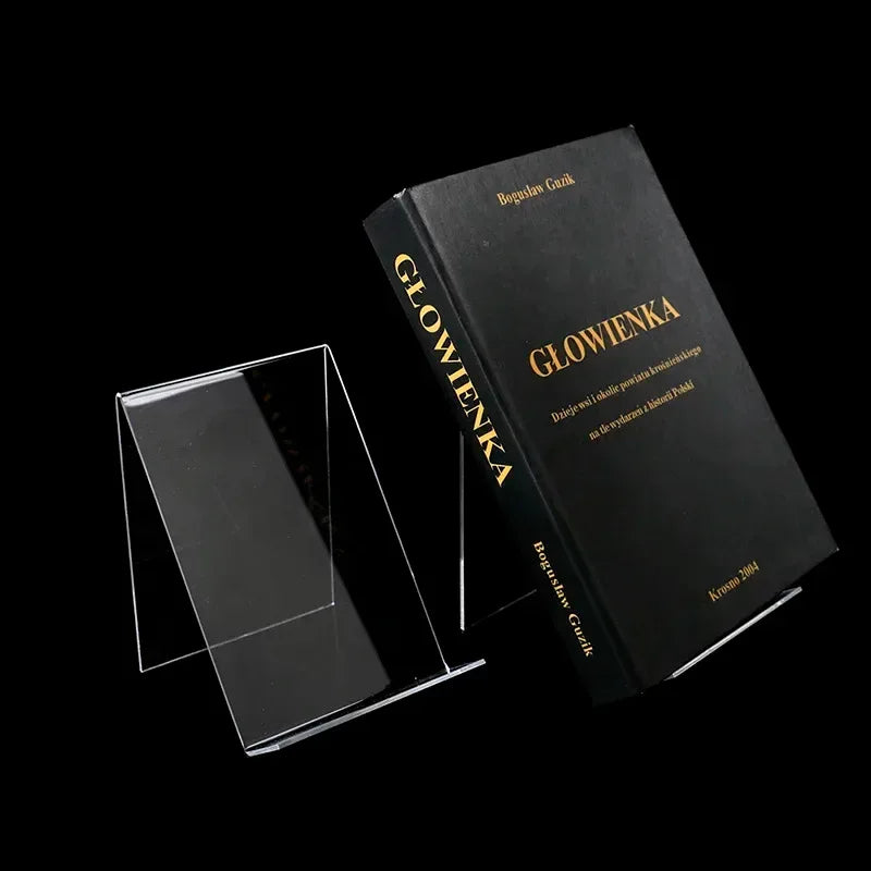 Clear Acrylic Book Display Stand - Multi-Angle Adjustable Photo Frame, Brochure Holder, Artwork Organizer for Tabletop Shelf - Urbizia