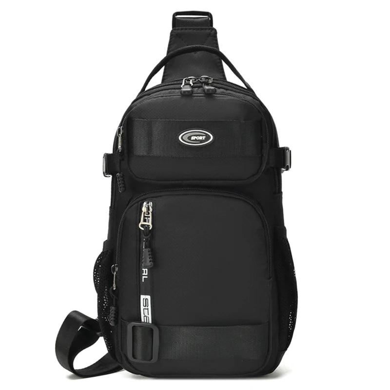 Riding Backpack for Men, Men's Chest Bag, Casual Men's Single Shoulder Bag, Lightweight and Large-Capacity Crossbody Bag