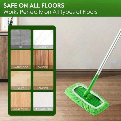 4 Reusable Mop Pads with High Water Absorption and Ultra-fine Fiber Cleaning Pads That Can Firmly Adhere To Most Standard Mops