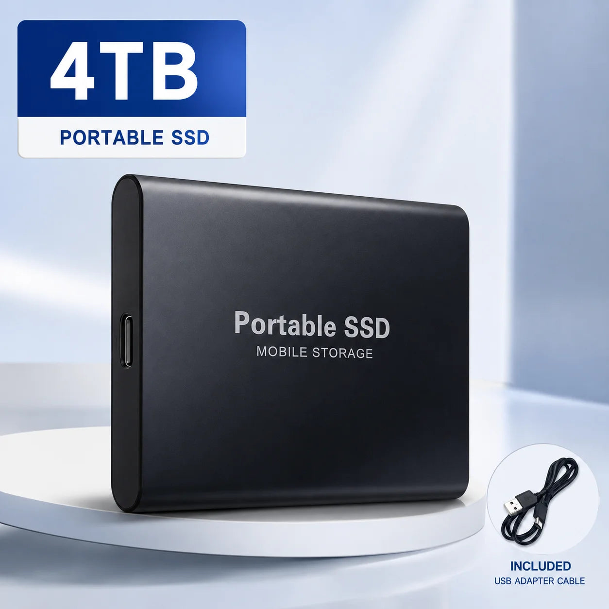 Portable External SSD – USB 3.0 & Type-C Storage Drive