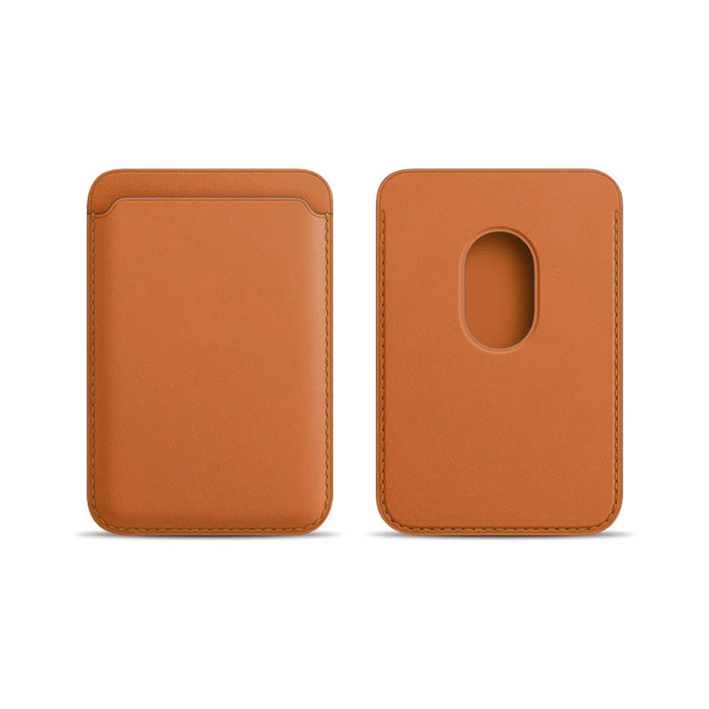 Leather Card Wallet Cover Phone Card Holder for MagSafe Magnetic Case Suitable for All iPhone for MagSafe Card Phone Back Bag