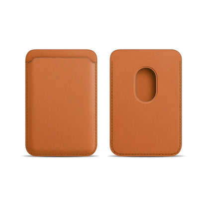 Leather Card Wallet Cover Phone Card Holder for MagSafe Magnetic Case Suitable for All iPhone for MagSafe Card Phone Back Bag
