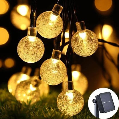 2024 Solar Crystal Globe String Lights