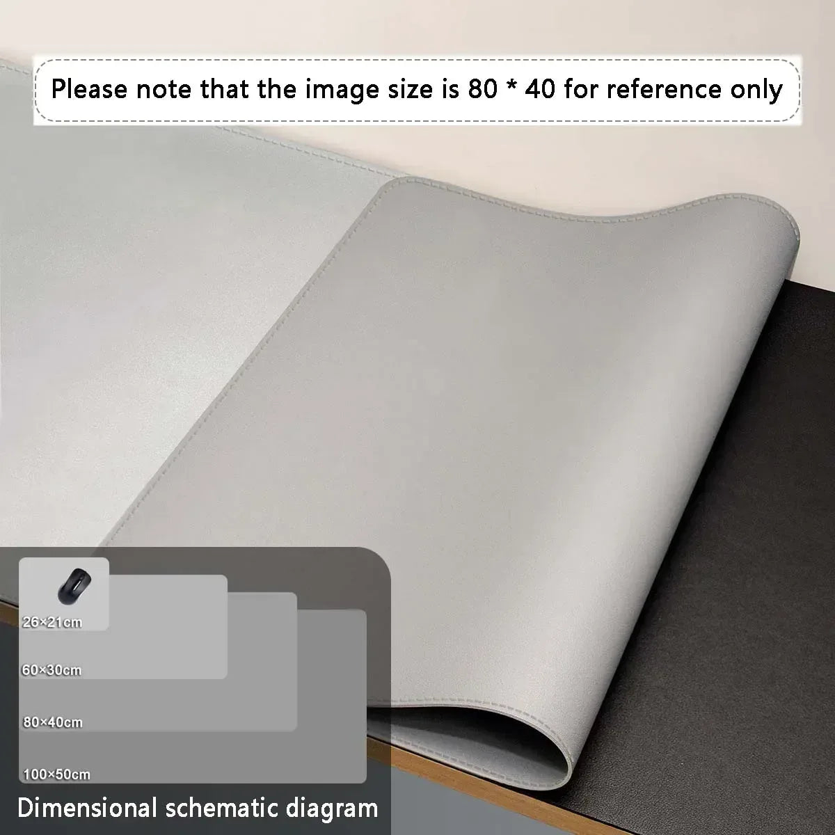 Mouse Pad Large Size Office Desk Protector Mat PU Leather Waterproof Desktop Keyboard Desk Pad Gaming Mousepad PC Accessories - Urbizia
