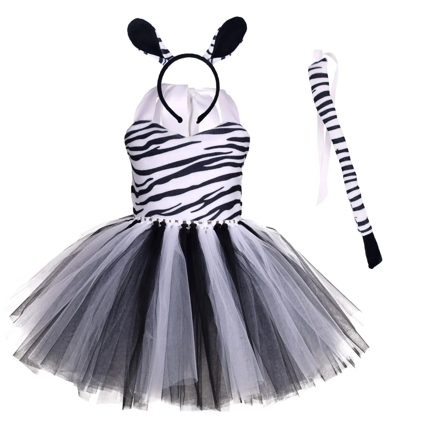 Baby Girls Halloween Animal Cosplay Costume – Forest Theme Tutu Dress for Birthday Party