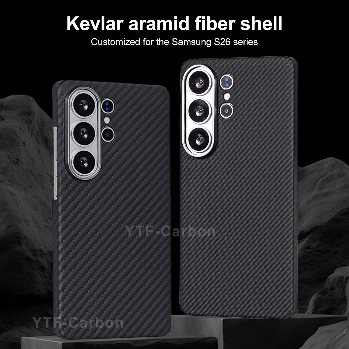 YTF-Carbon Magnetic Case For Samsung S26Ultra Aramid Carbon Fiber Cover For Magsafe S26 S26Plus Cover Mobile Phone Accessories