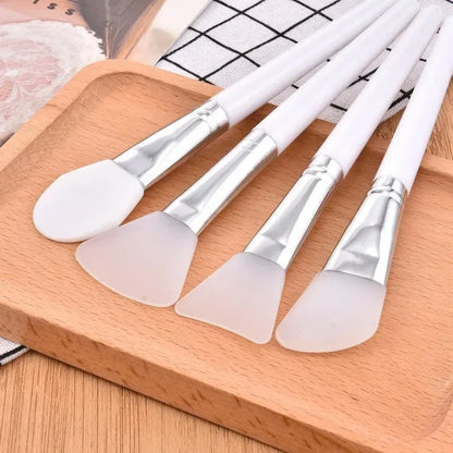 4Pcs/set White Makeup Silicone Facial Mask Brush Professional Mud Cream Brushes DIY Skin Care Foundation Cosmetic Beauty Tool - Urbizia
