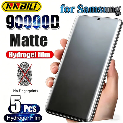 NNBILI 5Pcs Matte Hydrogel Screen Protector for Samsung Galaxy S26 S25 S24 S23 S22 S21 S20 Ultra Plus S24 S23 S21 FE S10 S9 Film