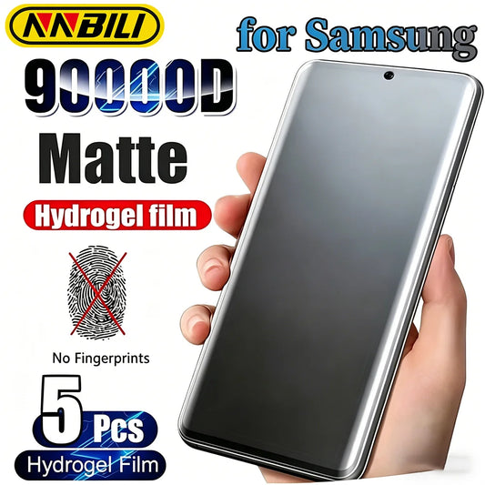 NNBILI 5Pcs Matte Hydrogel Screen Protector for Samsung Galaxy S26 S25 S24 S23 S22 S21 S20 Ultra Plus S24 S23 S21 FE S10 S9 Film