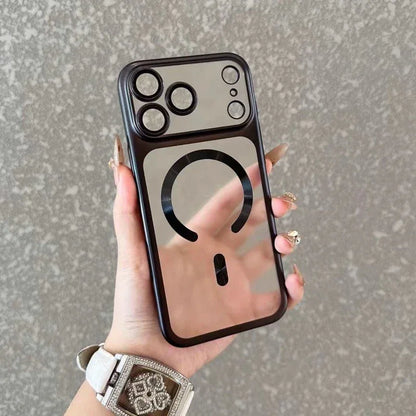 Luxury Matte Magnetic Transparent MagSafe iPhone Case