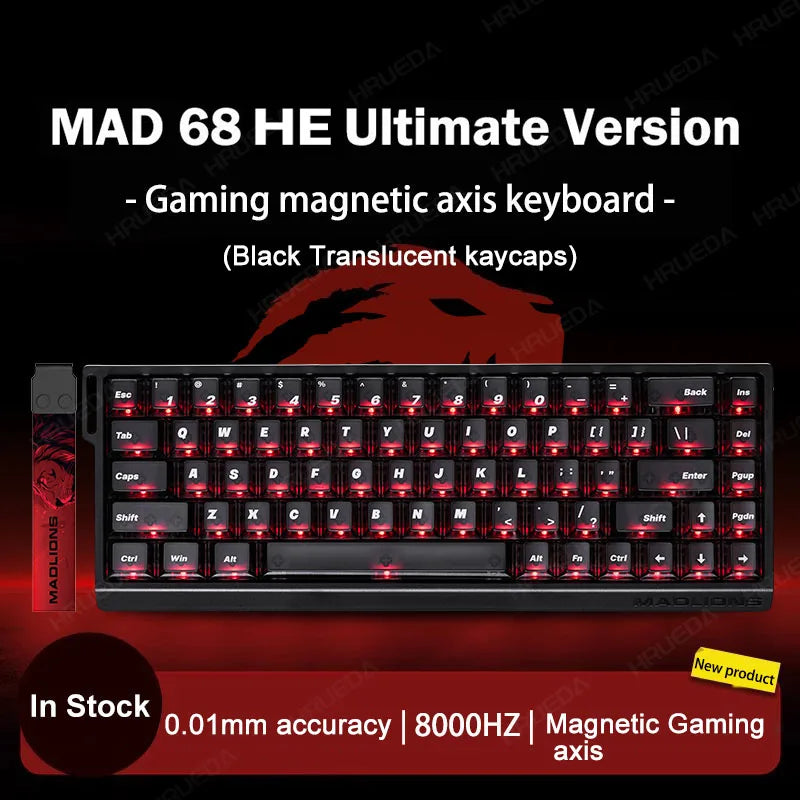 MADLIONS Mad 60he Mad60HE Mad 68HE Mechanical Keyboard Magnetic Switch Wired Hot Swap 8K Polling Rate Customized Gaming keyboard