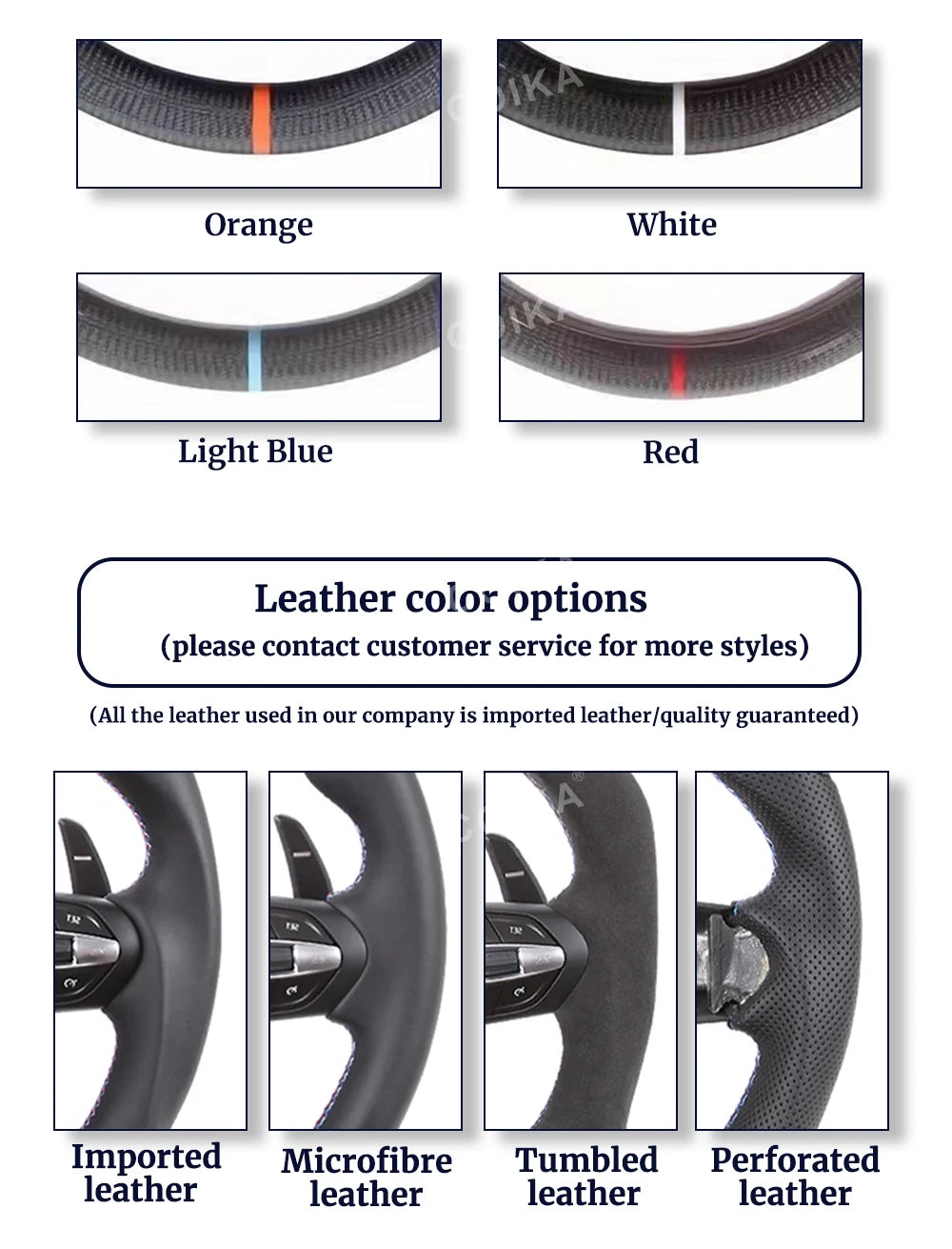 Interior M Series Leather Steering Wheel For BMW M3 M5 F20 F22 F23 F30 F33 F34 X1 F48 X5 F15 X3 F25 F80 E90 E70 E84 With Paddles