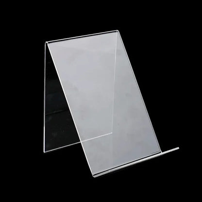Clear Acrylic Book Display Stand - Multi-Angle Adjustable Photo Frame, Brochure Holder, Artwork Organizer for Tabletop Shelf - Urbizia
