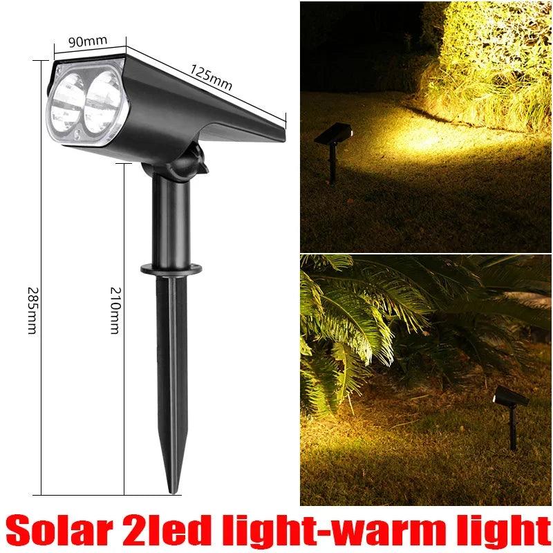 Garden 9 LED Solar Powered Light Adjustable Solar Spotlight Outdoor IP65 Waterproof Landscape Lamp Villa Night Decor Light