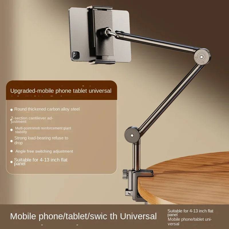 Desktop Mobile Phone Holder Bed Clip Lazy Live Broadcast Folding Cantilever Bracket For Apple Samsung iPad Tablet Stand Accessor