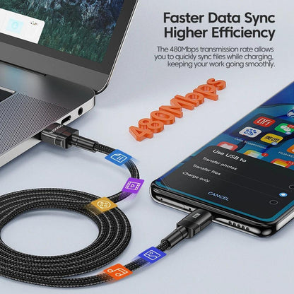 Toocki 6A USB To Type C Cable for Huawei Xiaomi PD 100W Fast Charging Charger USB C Data Cord Quick Charge for Samsung Oneplus - Urbizia