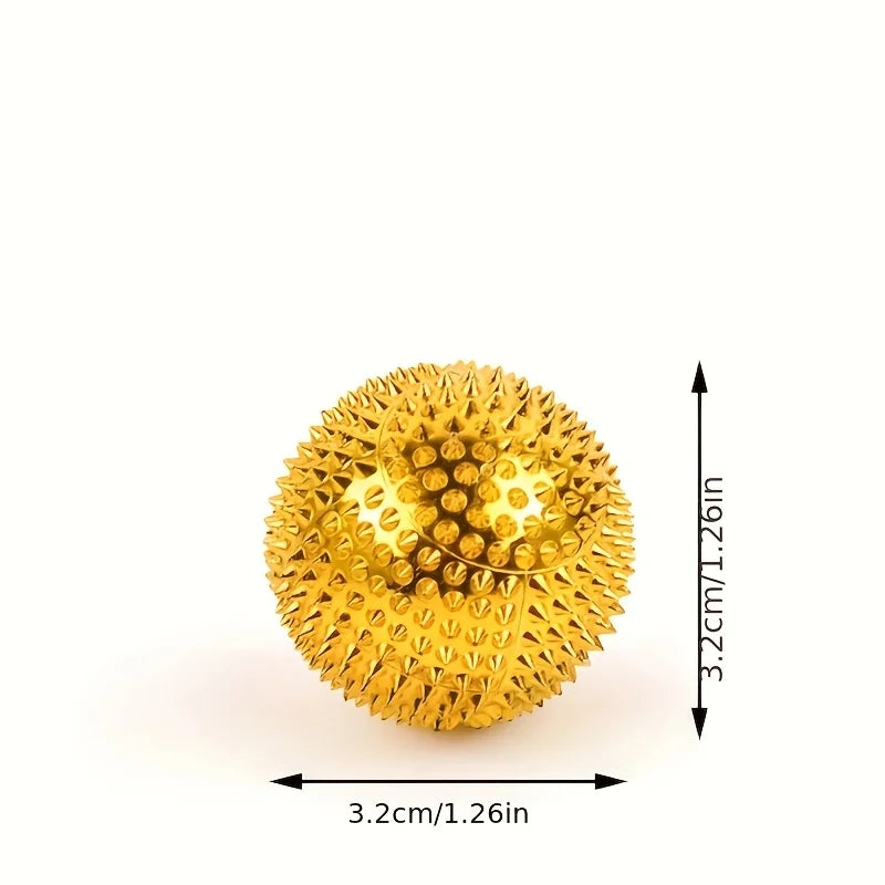 2 Magnetic Acupressure Balls, Metal Manual Foot and Hand Back Massagers, for Home Care and Relaxation Tools