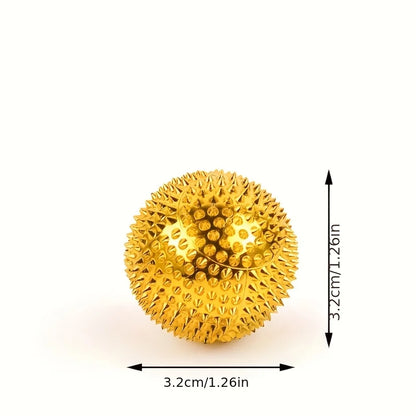 2 Magnetic Acupressure Balls, Metal Manual Foot and Hand Back Massagers, for Home Care and Relaxation Tools