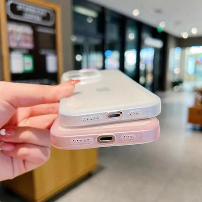 Clear Silicone Camera Protection Case for iPhone Series