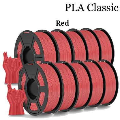 TECBEAS PLA Claissc 3D Printer Filament Neatly Wound Coloful High Toughness 1.75mm FDM For Fast Delivery Support Custom Colors
