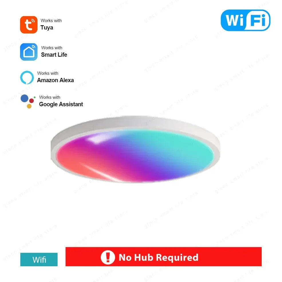 Tuya Zigbee 3.0 Smart Ceiling Light Wifi RGBCW Led Ceiling Lamp Livingroom Home Decoration Smart Lamp For Alexa, Google Home - Urbizia