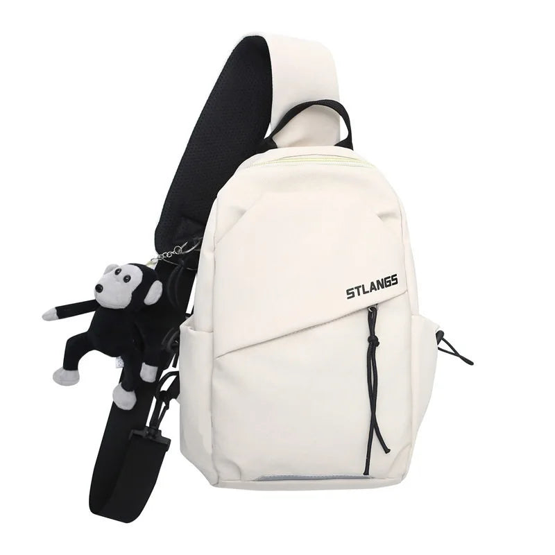 Unisex Korean Style Crossbody Bag Lightweight Portable Shoulder Bag Ideal for Casual Daily Fashion Shopping & Outdoor Leisure