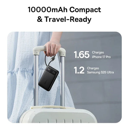 Baseus 10000mAh 22.5W Dual USB-C Cable Power Bank