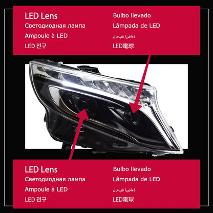AKD Car Styling LED Head Lamp for Mercedes-Benz  Vito Headlights 2015-2022 W447  Headlight LED DRL Projector Lens Dynamic Auto Accessories