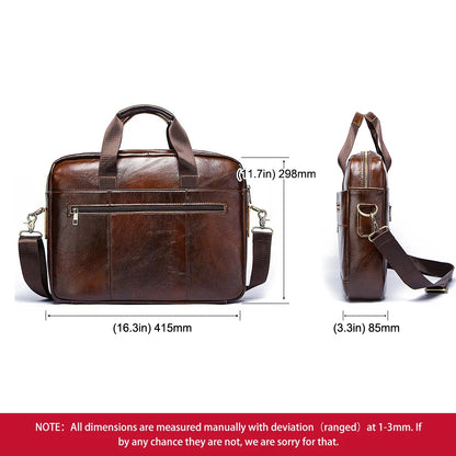 Genuine Leahther Men Briefcase Portable Office Handbag for Laptop Bag High Quality Business Messenger Shoulder Bags Travelling