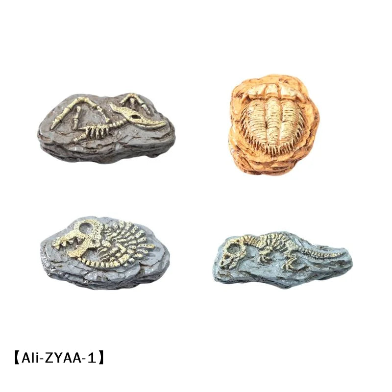 4pcs Micro Landscape Simulation Dinosaur Fossils, DIY Decorations, Desktop Accessories Small Ornaments