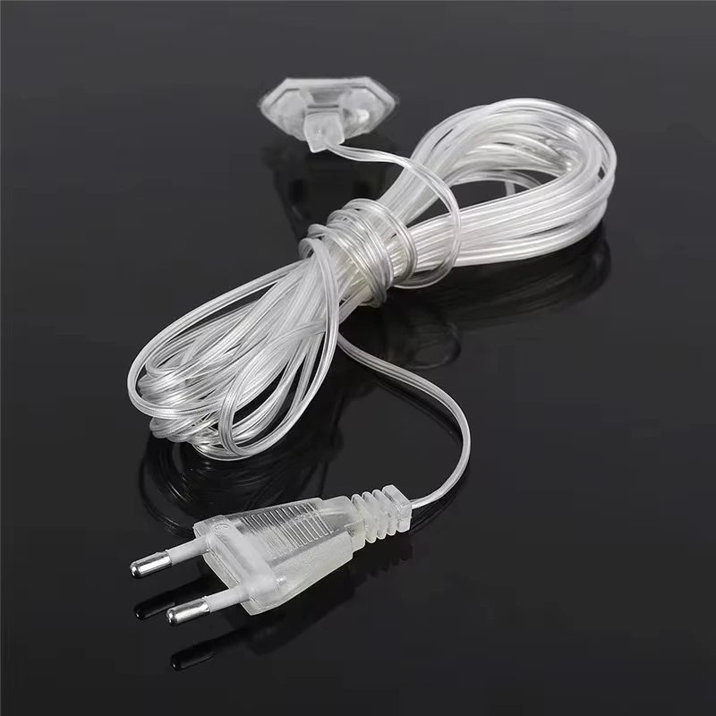 5M LED Curtain Icicle String Lights — Christmas Garland Fairy Light