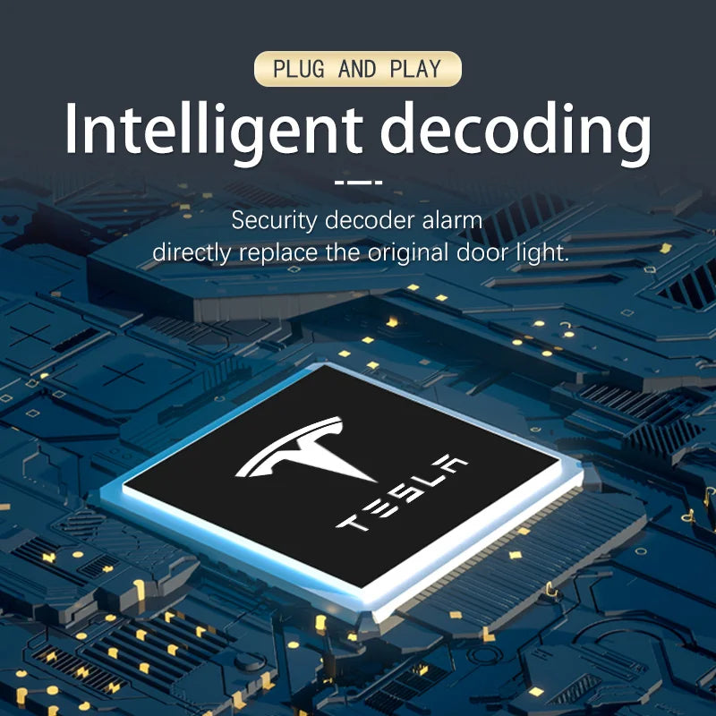 For Tesla 2pcs Car HD Projector Lamp LED Door Welcome Light For Tesla Model S Model Y Model 3 Model X