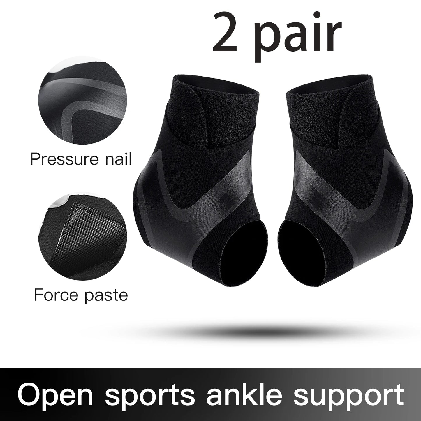 Adjustable Ankle Support Pad Ankle Sleeve Pressure Anti-Spinning Elastic Breathable Support Fitness Sports Safety Prevention