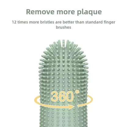 Dog Toothbrush, 360° Cleaning Finger Toothbrush for Dogs, Food Grade Silicone Dog Finger Toothbrush for Dogs & Cats Dental Care
