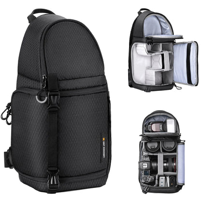 K&F CONCEPT Camera Bag Photography Backpack 10L Waterproof Camera Sling Backpack DSLR/SLR Camera Case For Sony DJI Fuji Bags