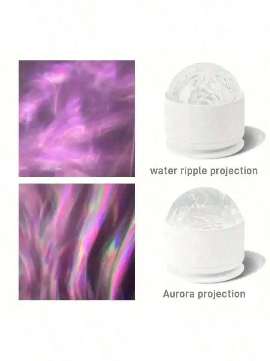 2026 2-In-1 Aurora 3D Ocean Wave Projector, 16 Color RGB Mood Lamp With Remote, Dynamic Northern Lights Water Ripple