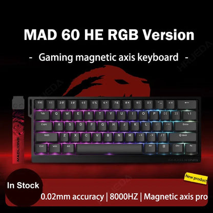 MADLIONS Mad 60he Mad60HE Mad 68HE Mechanical Keyboard Magnetic Switch Wired Hot Swap 8K Polling Rate Customized Gaming keyboard