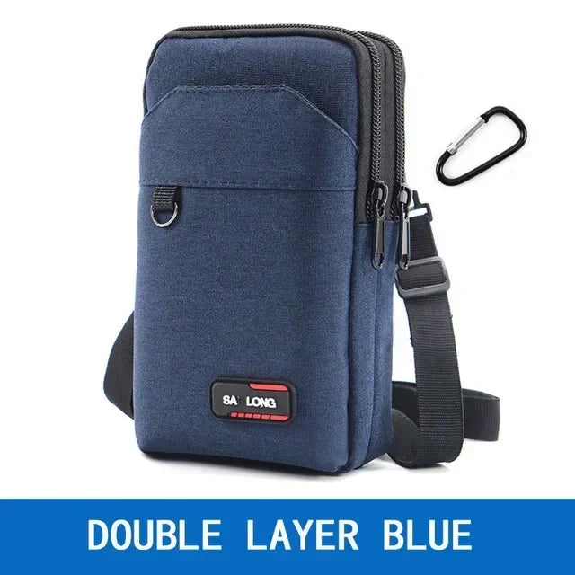 Waterproof Waist Bag Purse Single/double Layer Outdoor Waist Fanny Pack Men Phone Pouch Camping Hunting Tactical Bag with Belt