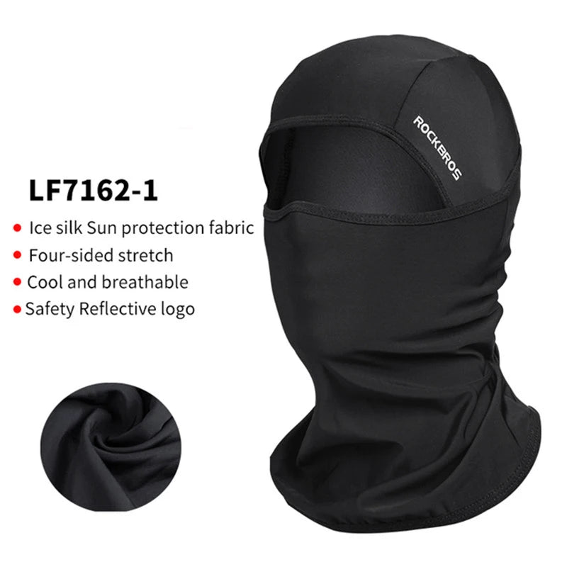 ROCKBROS Local Ship Cycling Mask Summer UV Protection Balaclava Glasses Face Breathable Hole Quick-Dry Bicycle Ice silk Mask