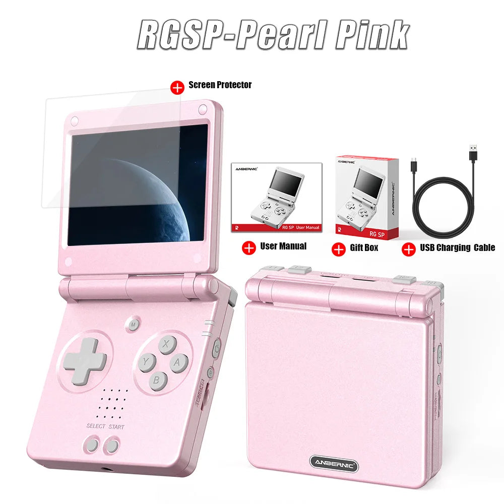 Anbernic RGSP 3.4'' IPS Screen Flip Handheld Console Linux System HDMI-compatible TV Output Clamshell Game Player 3300 mAh RG SP
