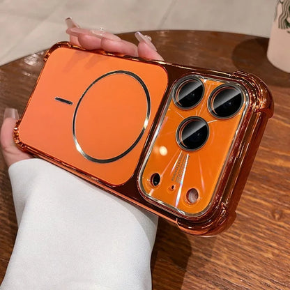 Aurora Plating Airbag MagSafe iPhone Shockproof Case