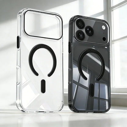 Transparent Thin PC For Magsafe Magnetic Case for iPhone 17 16 15 14 13 Pro Max Plus Air 16e Clear CandyColor Shockproof Cover