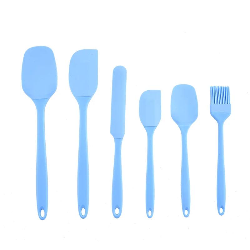 6-Piece Silicone Baking Tool Set – Spatula, Scraper, Oil Brush
